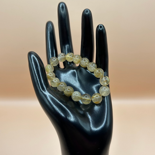 【金運財運】黄金の輝きで成功へ導くブレスレット～ルチルクォーツ～